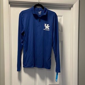 NWT University of Kentucky Wildcats Royal Blue 1/4 Zip Pullover